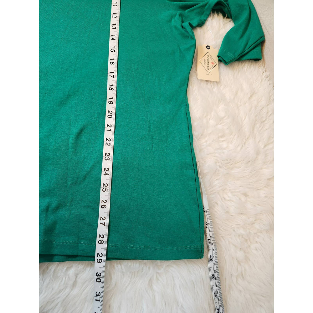 ST John's Bay Women's Green Cotton Stretch V-Neck 3/4 Sleeve T Shirt Size 5X NWT - Picture 6 of 6